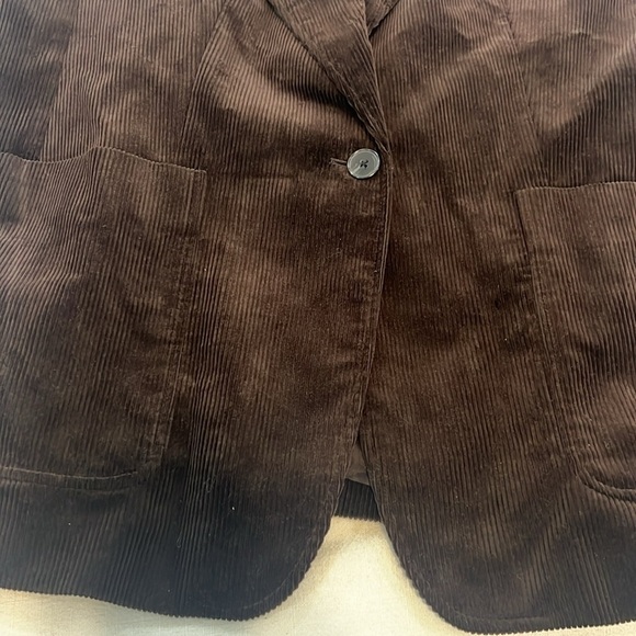 NWT Banana Republic Women’s Dark Brown Corduroy Single Button Blazer size 18 - Picture 9 of 13